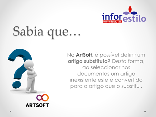 Leia mais sobre o artigo Dica Artsoft – Definição Artigo Substituto