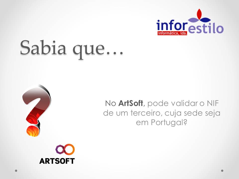 Leia mais sobre o artigo Dica Artsoft – NIF de Terceiro