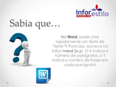 Leia mais sobre o artigo Dica Word – Texto de Teste