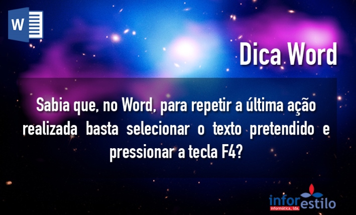 Você está visualizando atualmente Dica Word – Repetir Última Ação
