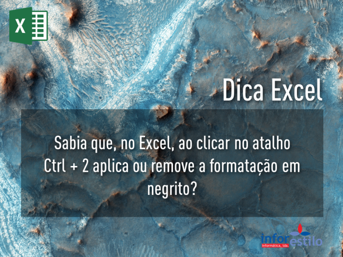 Leia mais sobre o artigo Dica Excel – Célula a Negrito